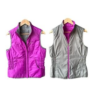 Nike Reversible Puffer Vest Womens Magenta Grey Gorpcore Outdoor Athleisure M